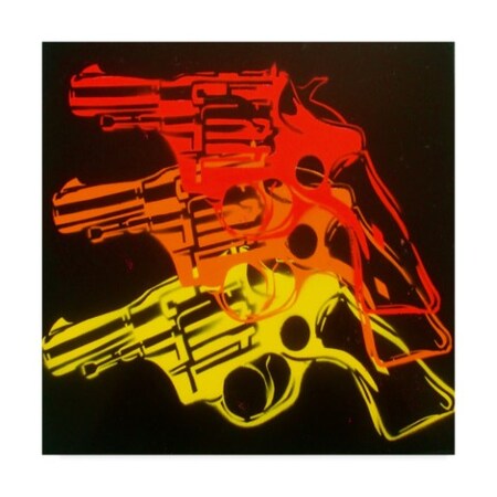 Trademark Fine Art Abstract Graffiti 'Pop Gun Three Tone' Canvas Art, 35x35 ALI24167-C3535GG